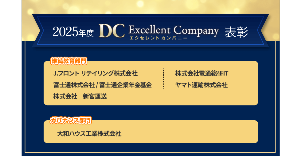 ＤＣエクセレントカンパニー表彰式
