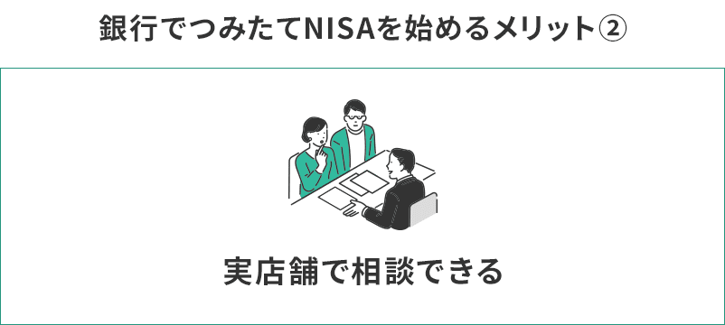 銀行でつみたてNISAを始めるメリット②実店舗で相談できる