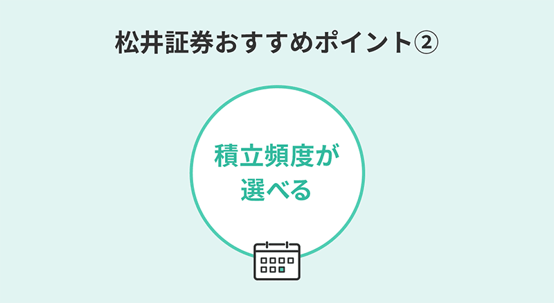 松井証券の投資信託おすすめポイント②積立の頻度を「毎月」「毎週」「毎日」から自由に設定できる！