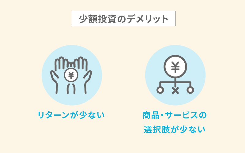 少額投資のデメリット
