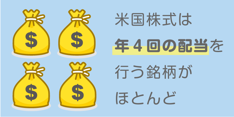 魅力④国内株式に比べ、配当の頻度が多い