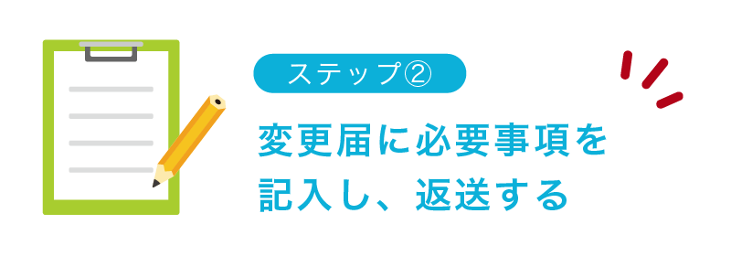 ステップ②書類を記入、返送（掛金額と移換資産の配分指定）