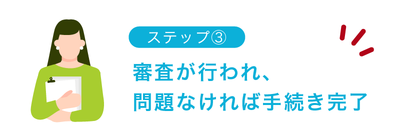 ステップ③手続完了