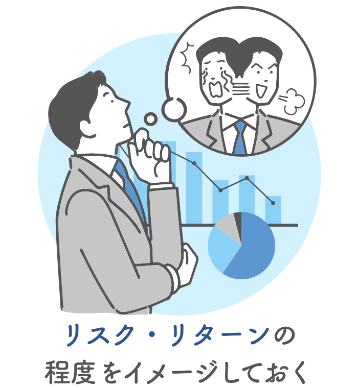 リスク・リターンの程度をイメージしておく