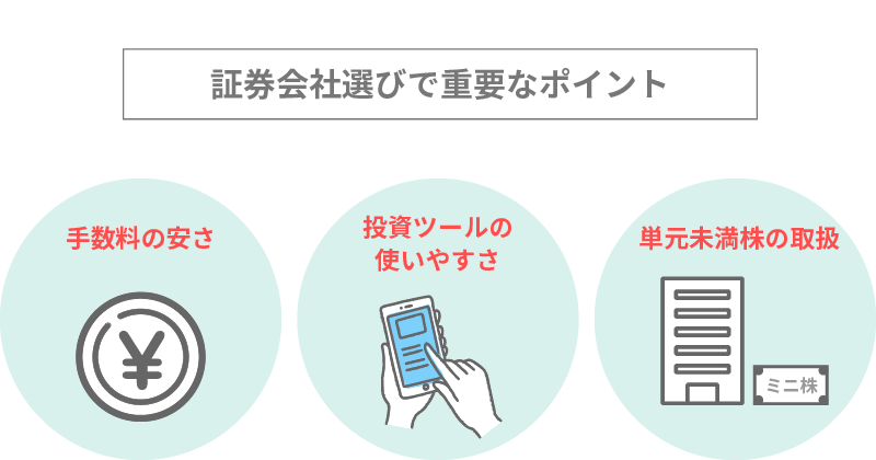高配当株式の取引をする証券会社選びで特に重要なポイント