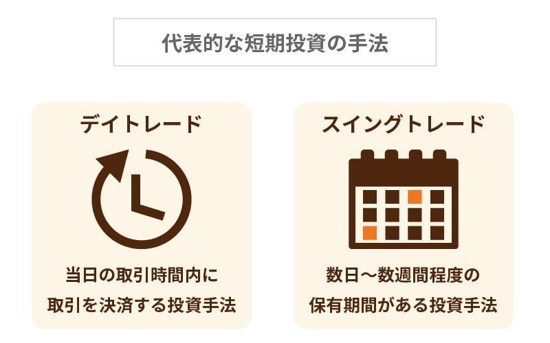 短期投資の代表的な手法「デイトレード」「スイングトレード」