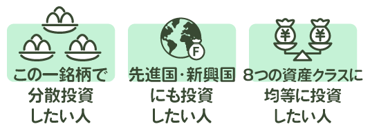 たわらノーロード バランス（８資産均等型）に向いている人