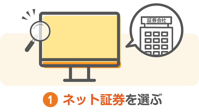 1.まずは「ネット証券」を選ぶ