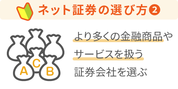 ネット証券の選び方②取扱商品