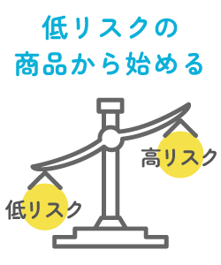 低リスクの商品から始める
