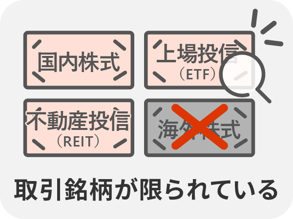 取引銘柄が限られている