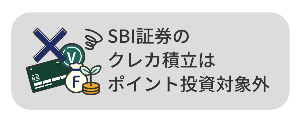 SBI証券のクレカ積立はポイント投資対象外