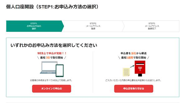 個人口座開設