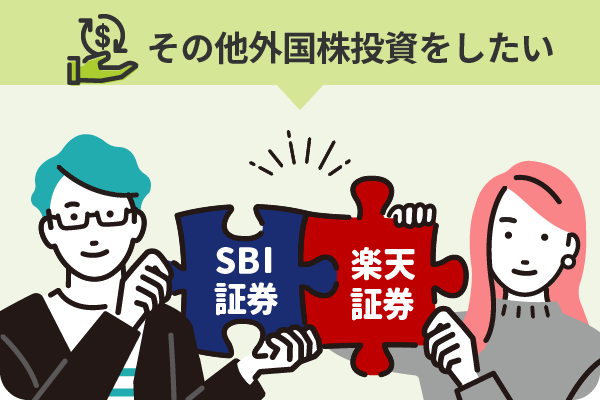 その他外国株投資をしたい SBI証券×楽天証券