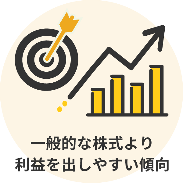 一般的な株式より利益を出しやすい傾向