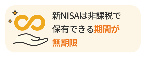 新NISAは非課税で保有できる期間が無期限